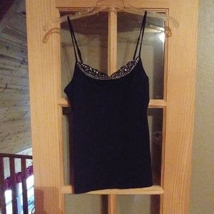 Black beaded tank